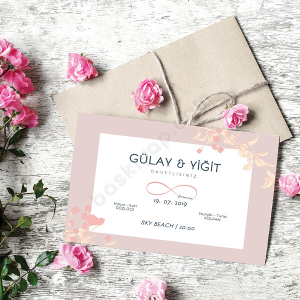 Zarif Pembe Çiçekli online tasarla