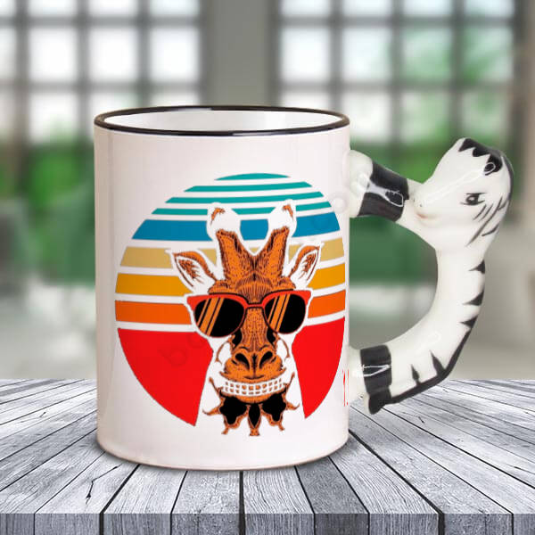 Zürafa Desenli Kupa online tasarla